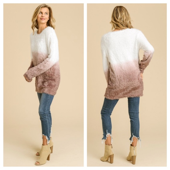 🦋MAKE AN OFFER!🦋 Muted Burgundy Brown Sweater - Picture 2 of 4